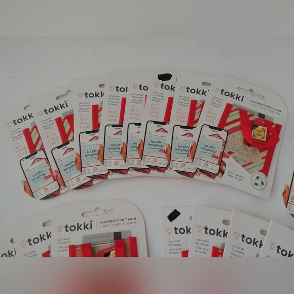 Tokki Reusable Gift Card Holder Mini Bag + Digital EverGREETING Card -Recycled - Picture 4 of 5